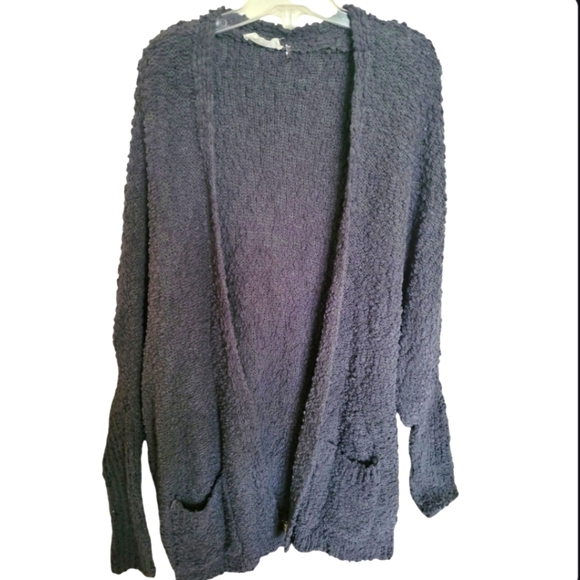 Anthropologie Adora Gray Soft Chamois V Neck Sweater Size Large - Picture 1 of 7